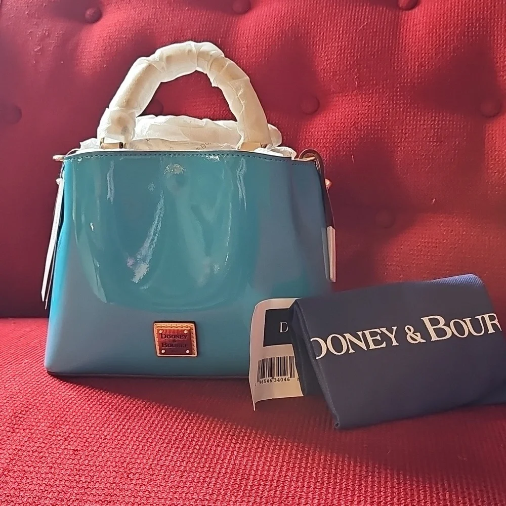 NWT Dooney & Bourke Patent Mini Barlow-Sky 🩵 - Picture 6 of 10